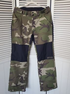 🔥 Airblaster Nick Dirks Signature Snowboard Pants Mens M Camo Colorblock Ski